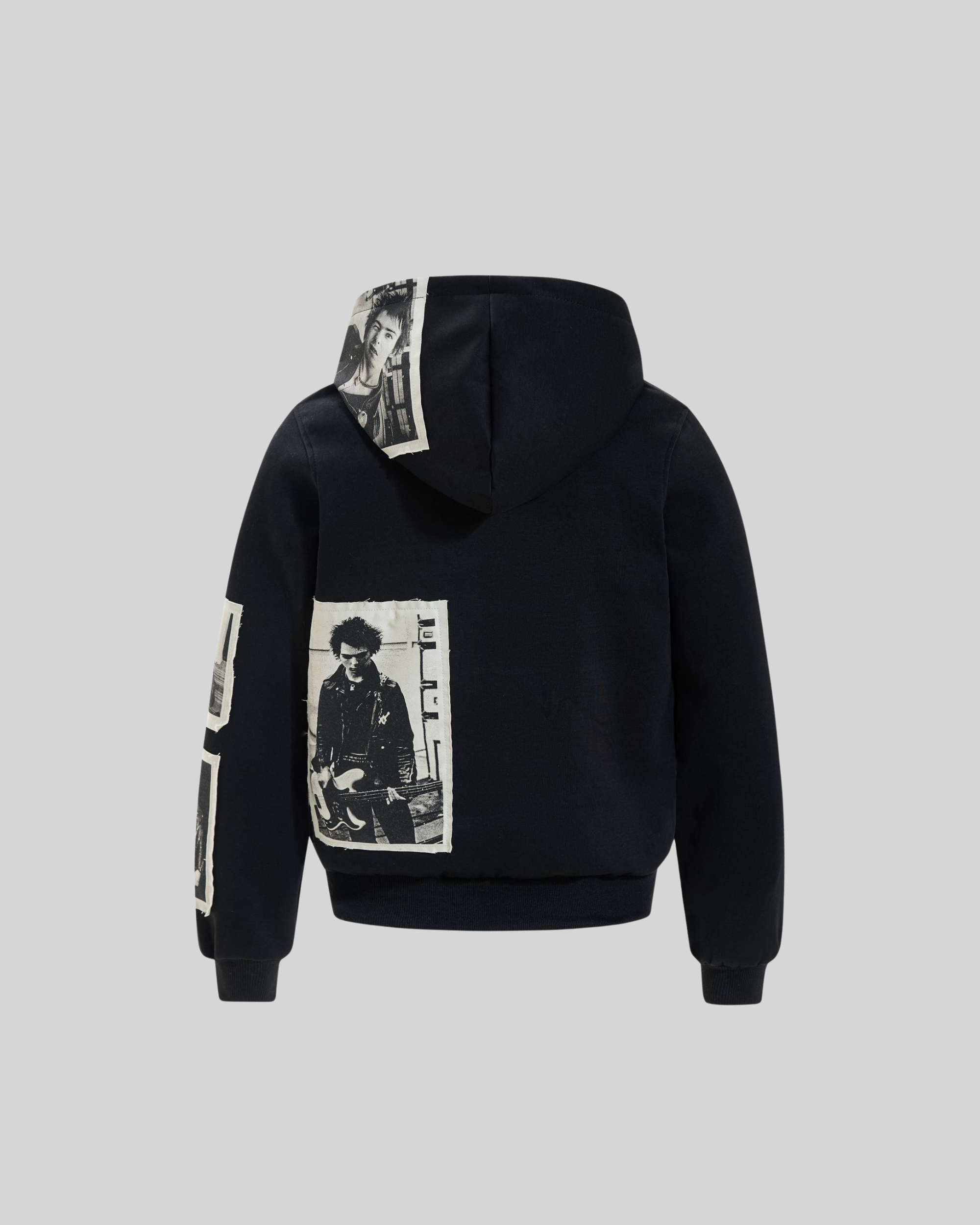 Tape Detail Zip Hoodie-8