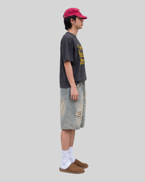Casual Vintage Ripped Denim Shorts for Men