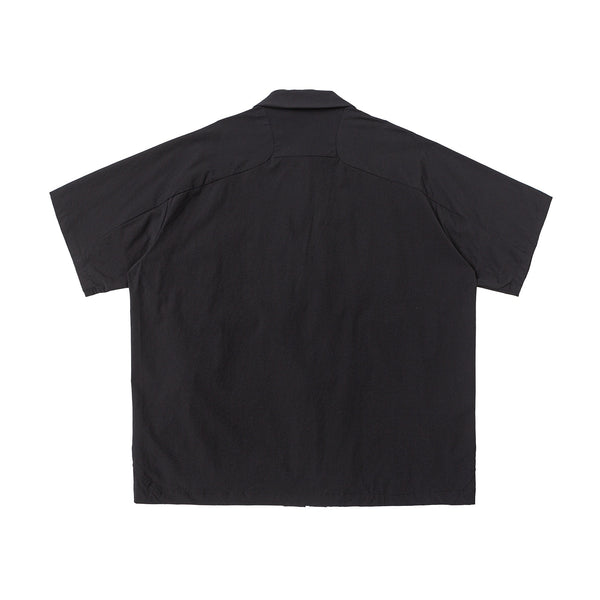 Streetwear Japanese Style Outdoor 3D Large Pocket Loose Fit Short Sleeve Utility Shirt Men