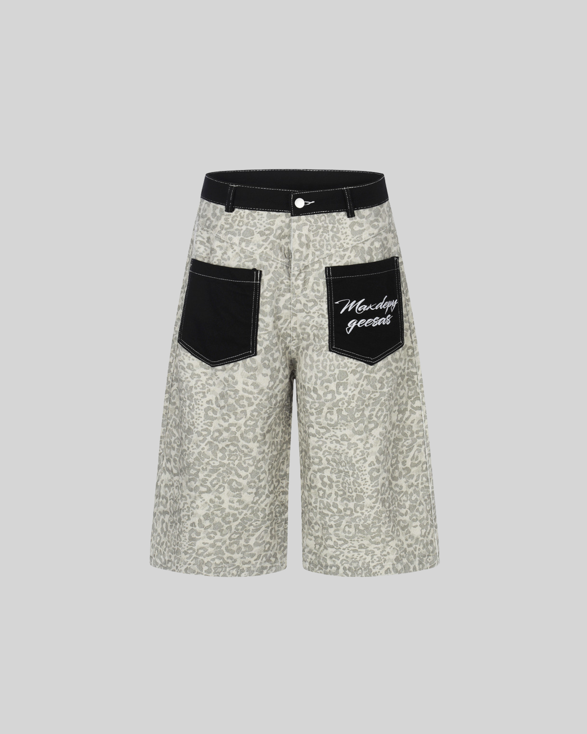Pants Men High Street Loose Denim Shorts