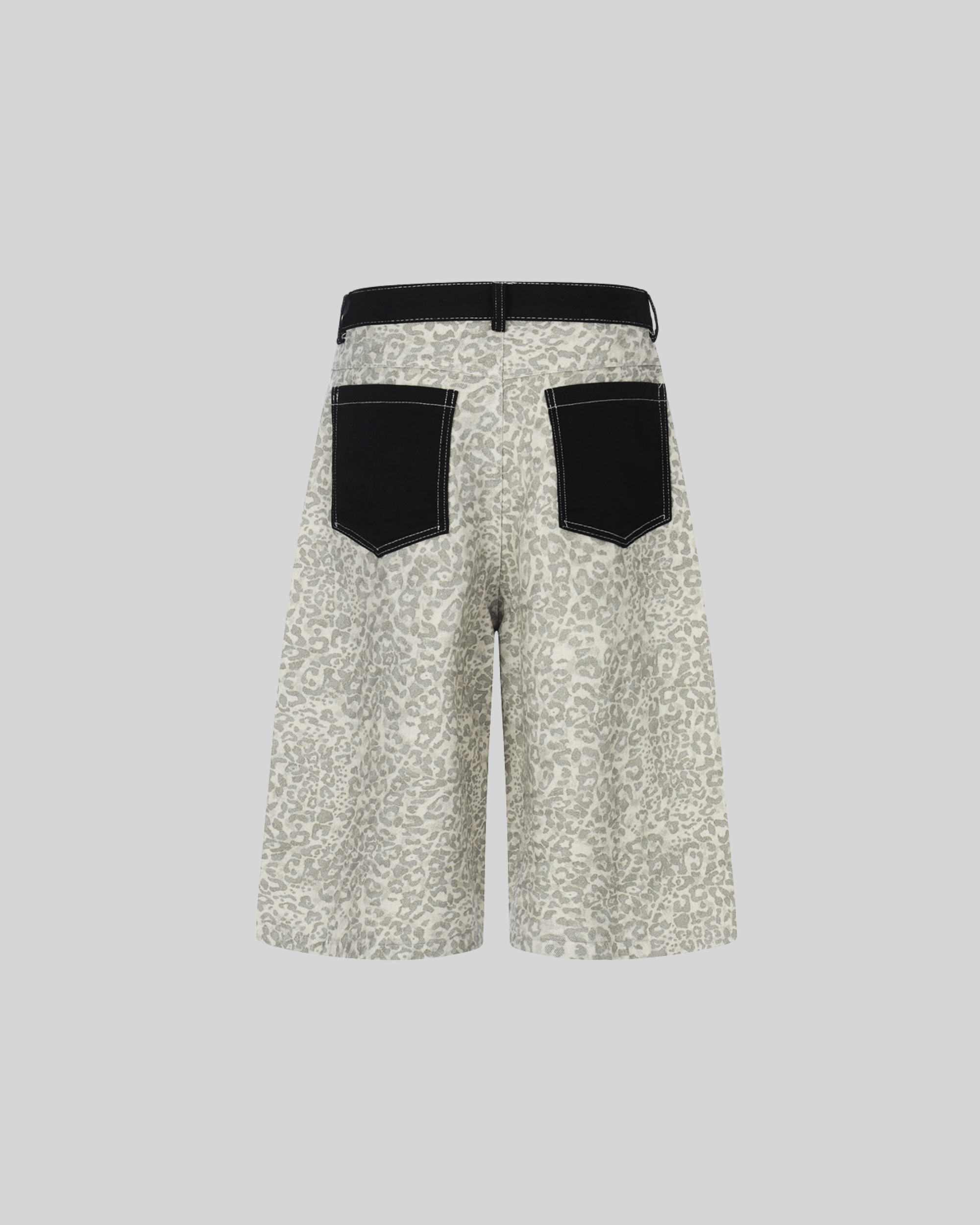 Pants Men High Street Loose Denim Shorts-3