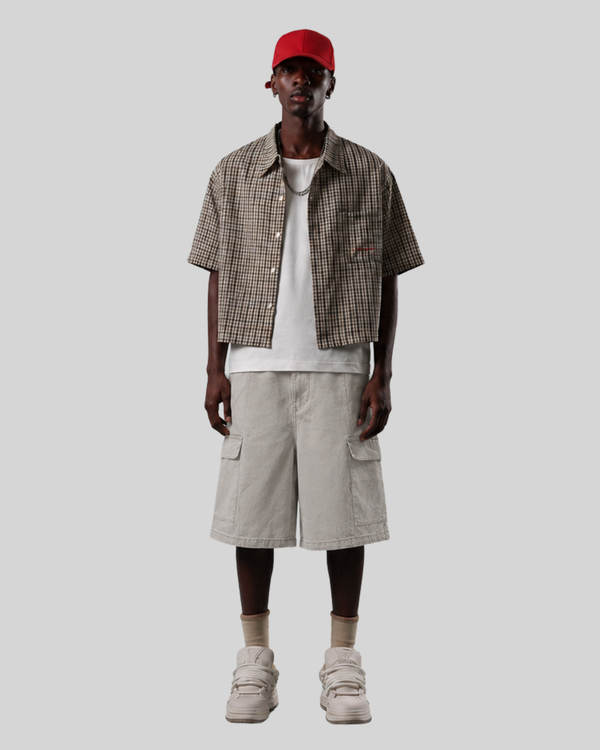 Summer new washed pure cotton shorts for men