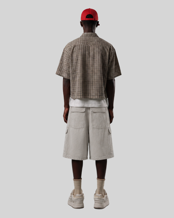 Summer new washed pure cotton shorts for men