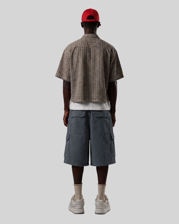 Summer new washed pure cotton shorts for men