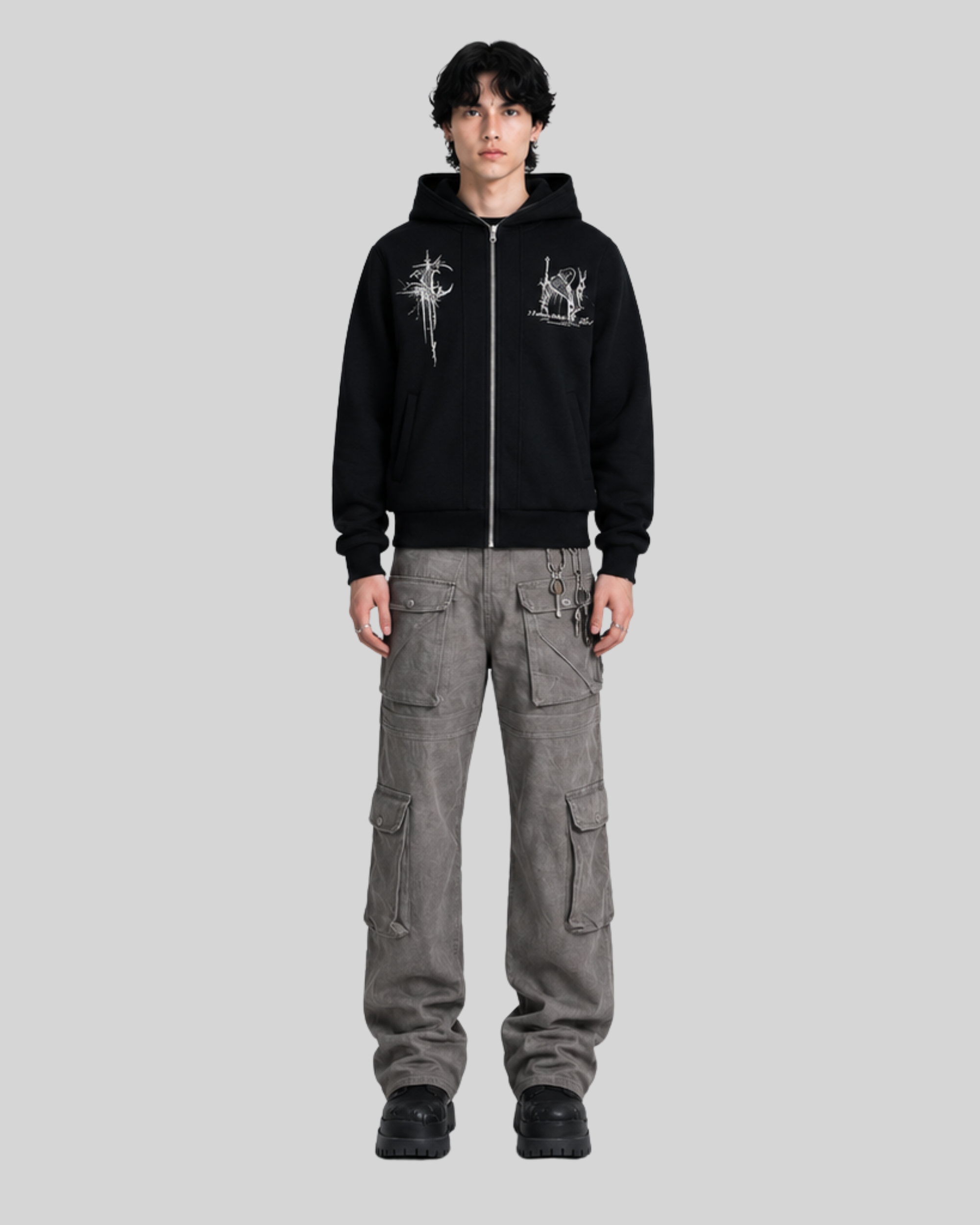 Zip Hooded Cardigan