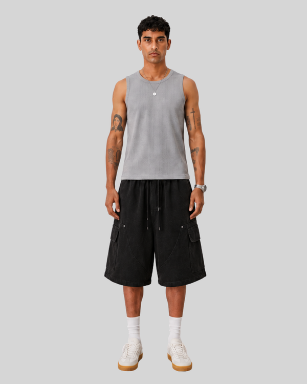 Street Military Green Multi-pocket Cargo Shorts for Men
