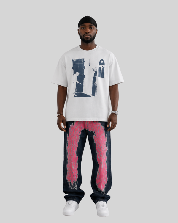 Print Short Sleeve T-Shirt for Men and Women Oversize Casual Couple