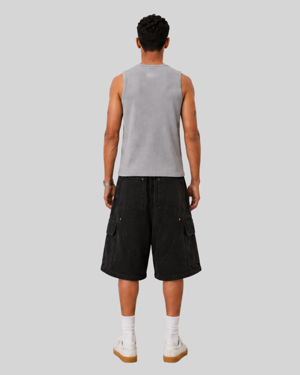 Street Military Green Multi-pocket Cargo Shorts for Men