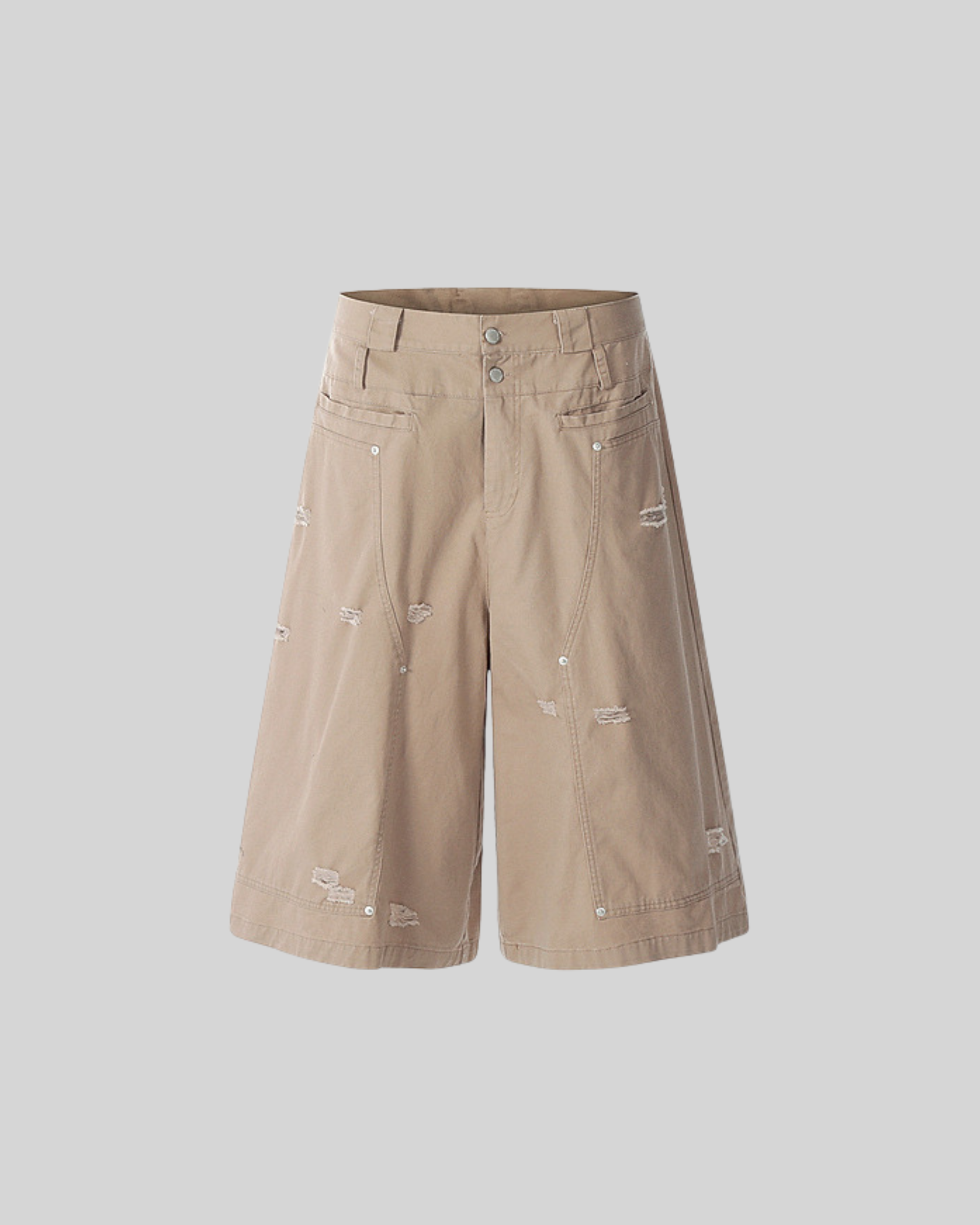 Wide-Leg Utility Shorts