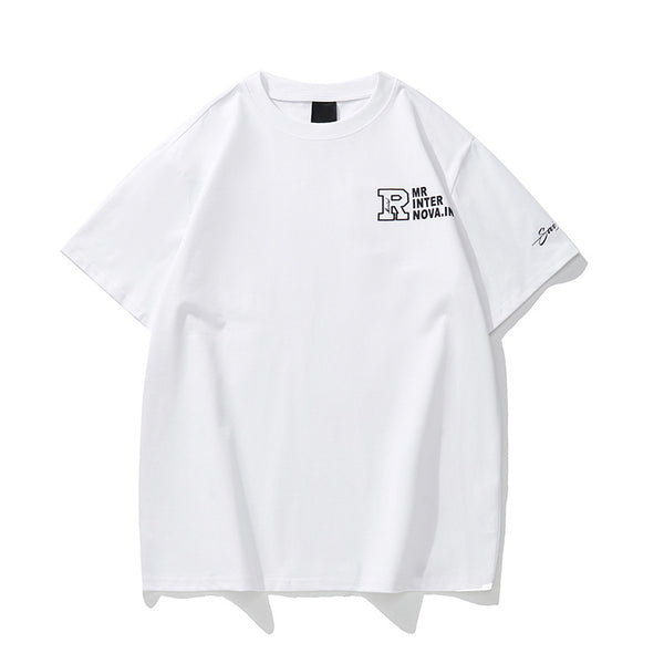 T-Shirt for Men and Women Short Sleeve Loose White Half Sleeve