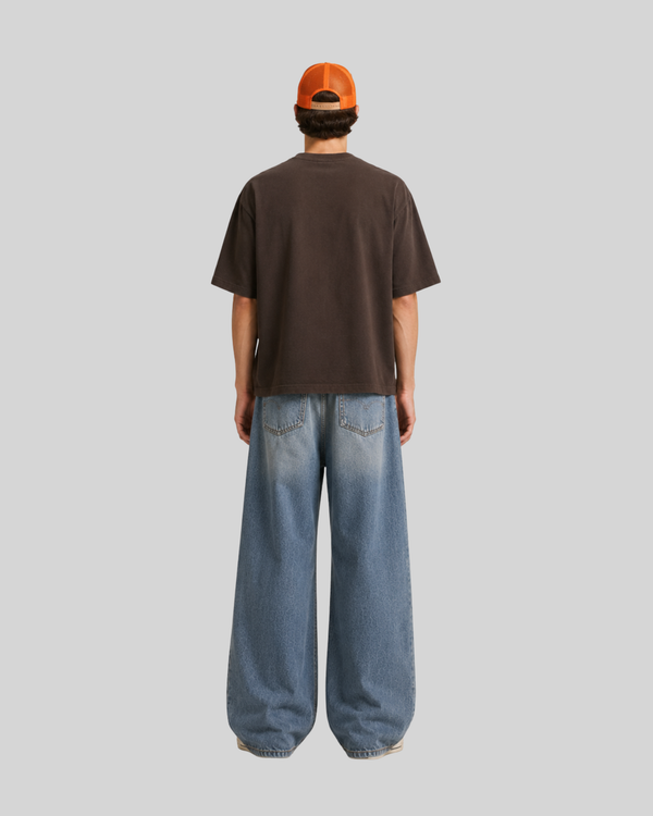 Letter printed T-shirt for men with loose short sleeves
