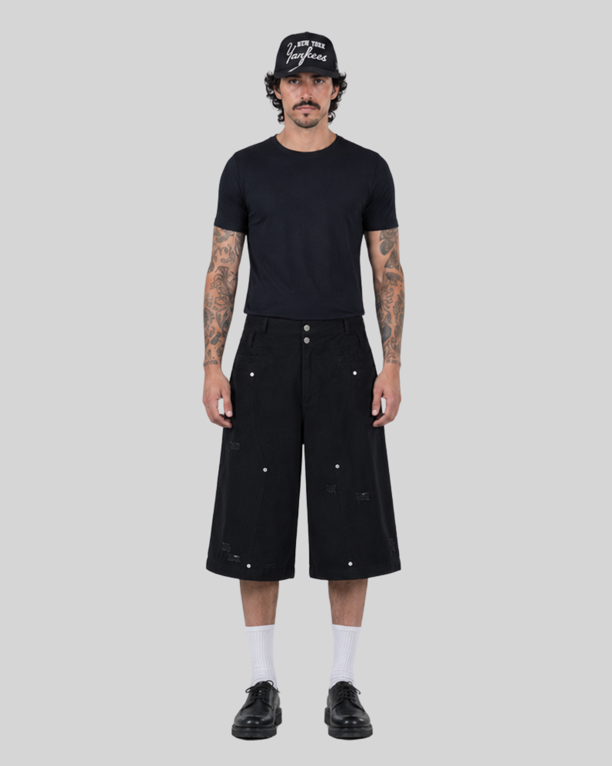 Wide-Leg Utility Shorts-6