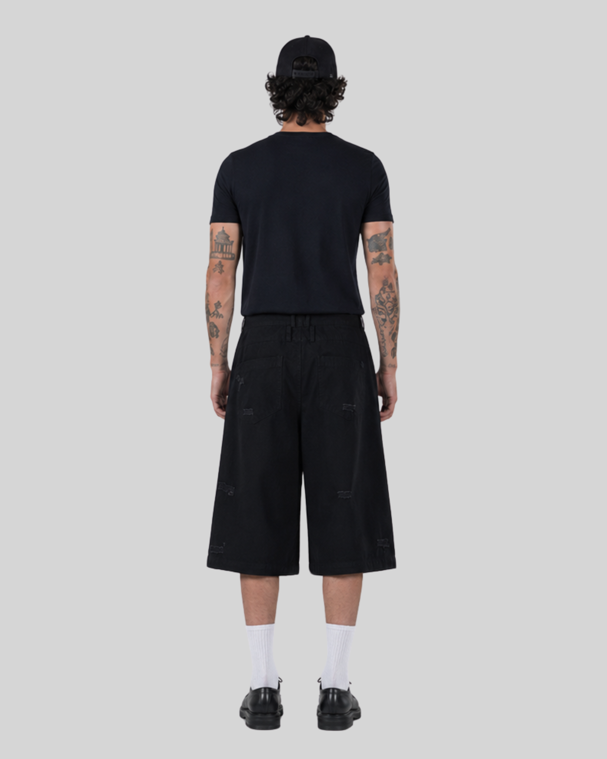 Wide-Leg Utility Shorts-10