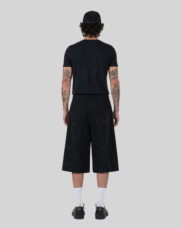Work Pants for Men and Women Loose Wide-Leg Three-Quarter Length