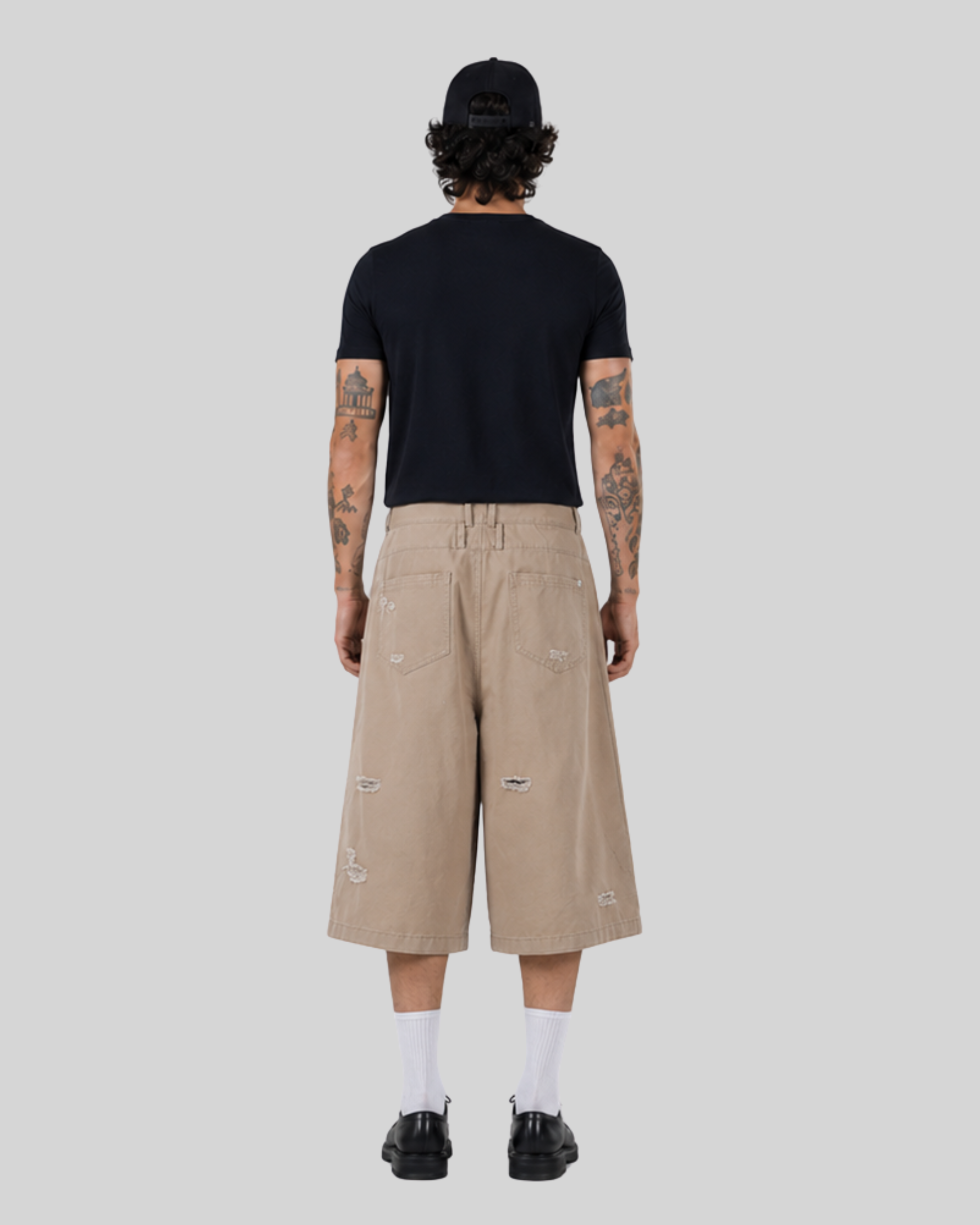 Wide-Leg Utility Shorts-5