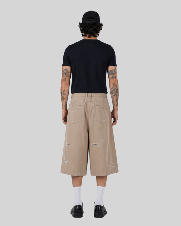 Work Pants for Men and Women Loose Wide-Leg Three-Quarter Length