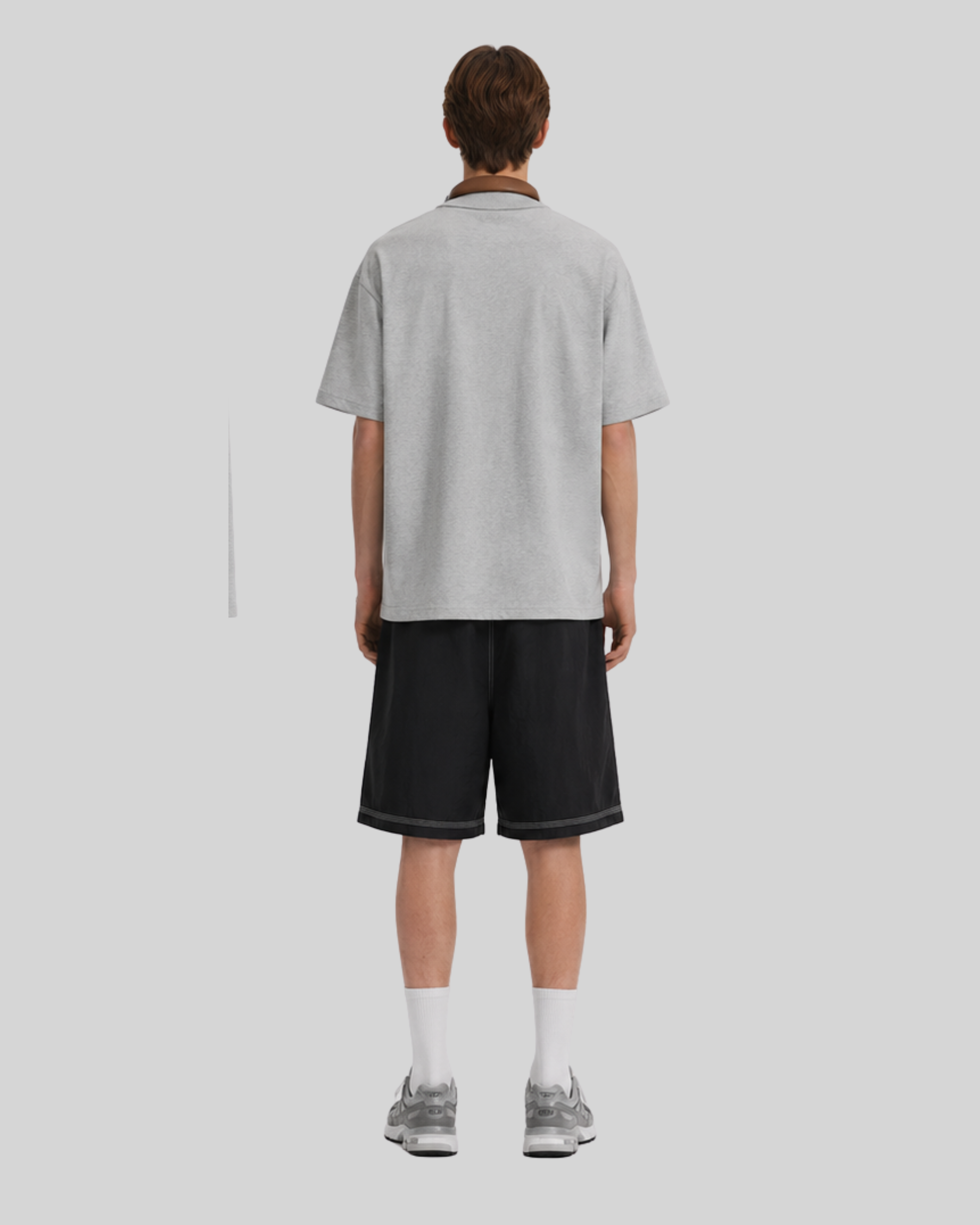 Topstitched Beach Shorts-5