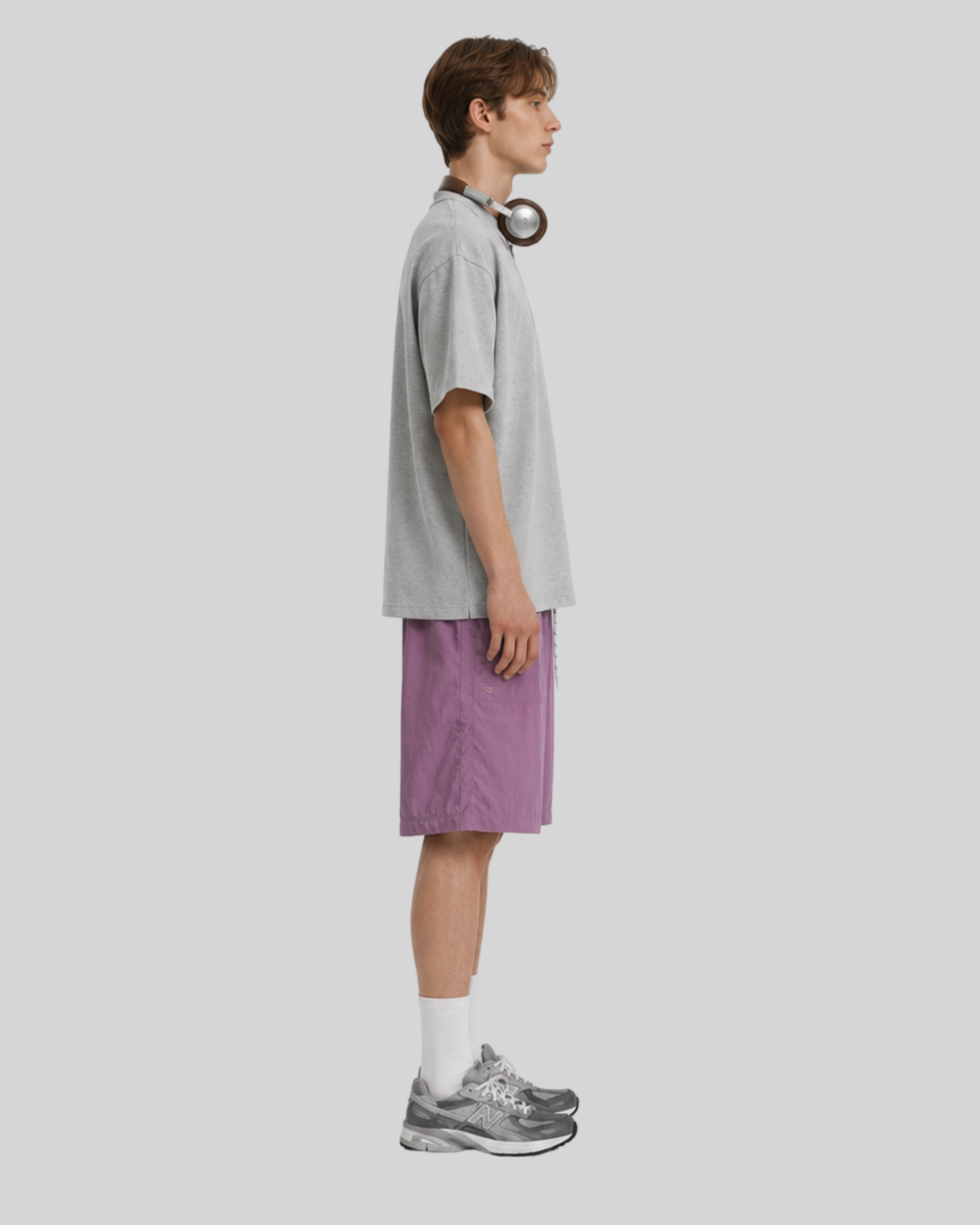 Topstitched Beach Shorts-9