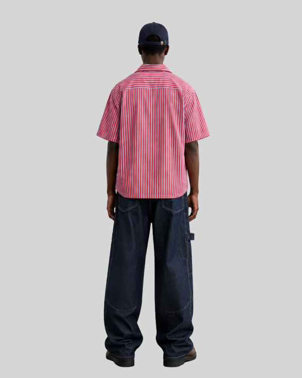 Loose Fit Original Denim Jeans for Men and Women, Deep Color Straight Leg Long Pants Trendy Design
