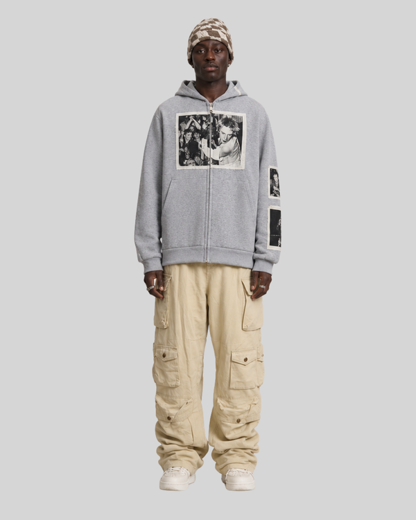 Zipper sweatshirt for men with adhesive tape