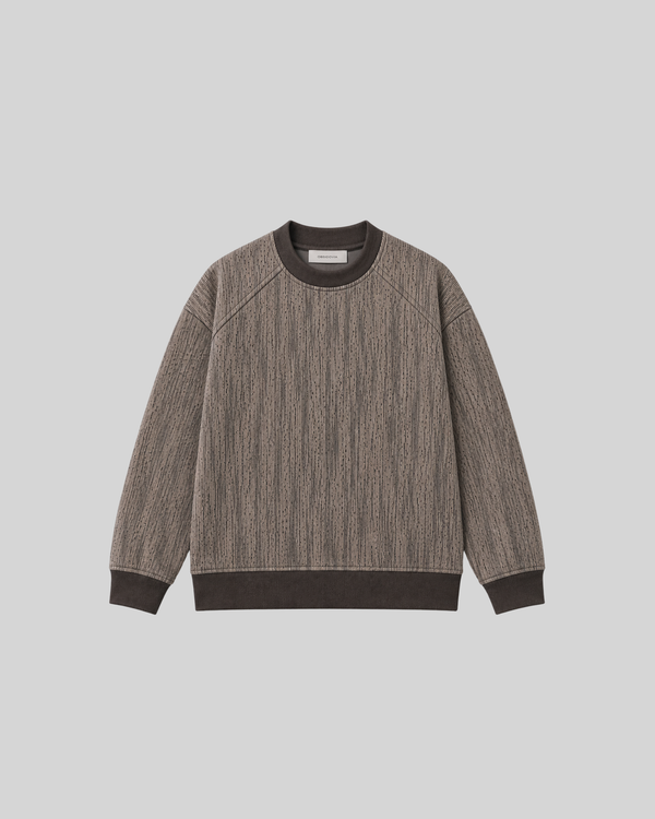 Dyeing Color-blocked Loose Long Sleeve Mock Neck Sweatshirt Men