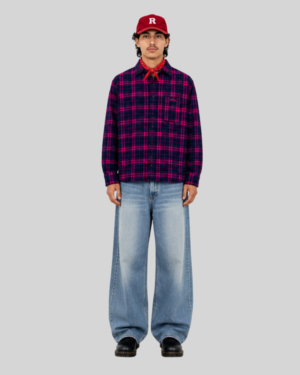 Casual Long Sleeve Plaid Shirt for Men and Women