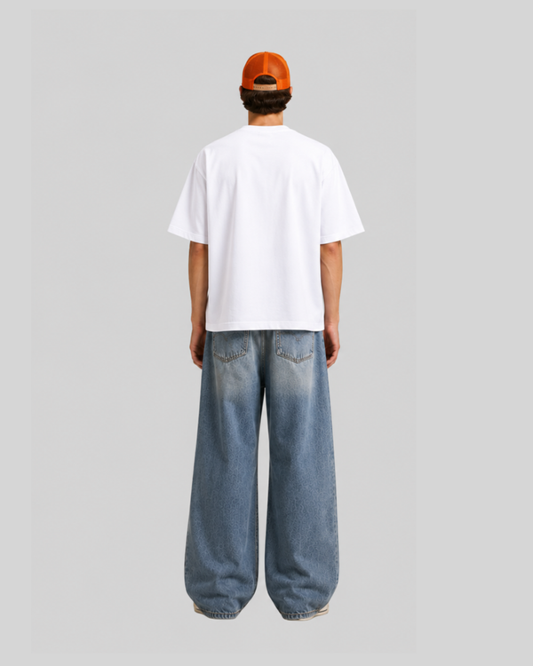Letter printed T-shirt for men with loose short sleeves