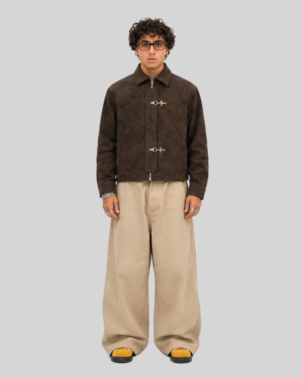 Leather jacket Harrington jacket for men
