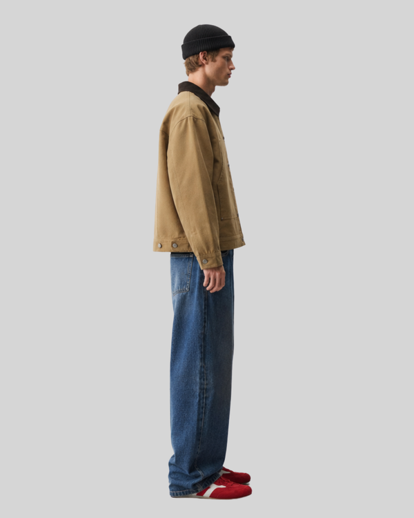 Loose Detroit Work Canvas Washed Deconstructed Jacket for Men