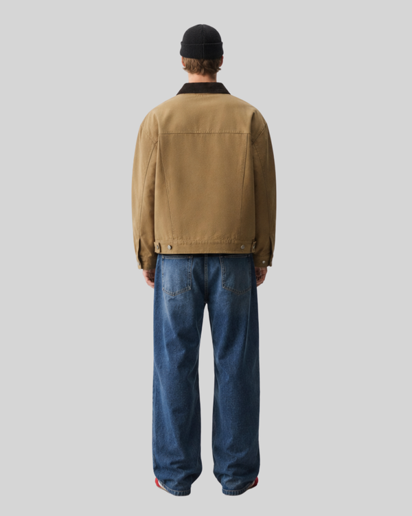 Loose Detroit Work Canvas Washed Deconstructed Jacket for Men