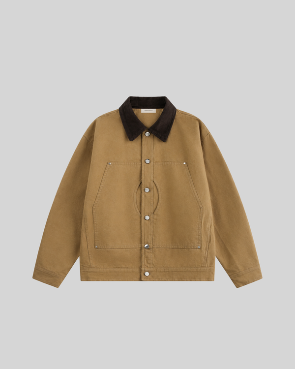 Loose Detroit Work Canvas Washed Deconstructed Jacket for Men