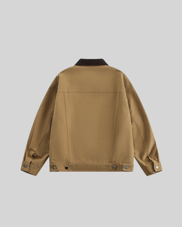 Loose Detroit Work Canvas Washed Deconstructed Jacket for Men