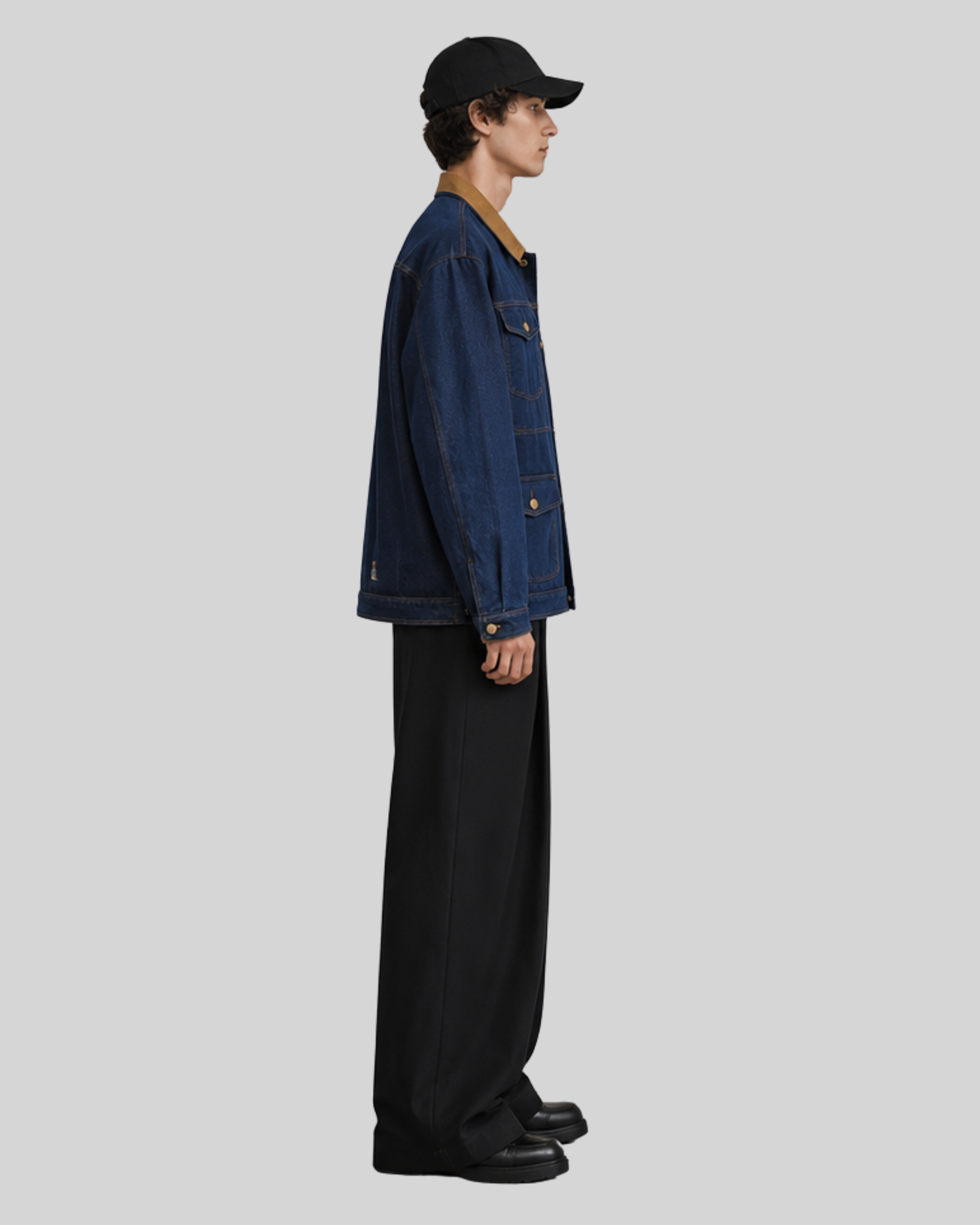 Multi pocket washed denim jacket-4