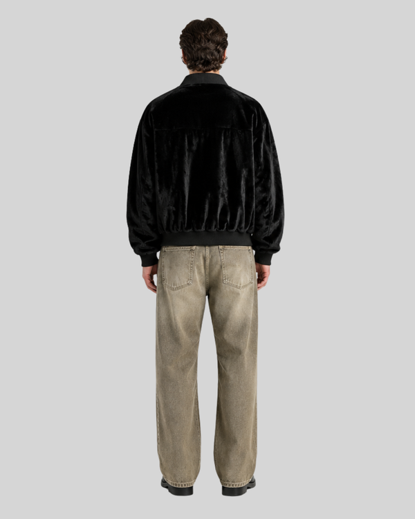 Fur jacket leather splicing motorcycle jacket for men