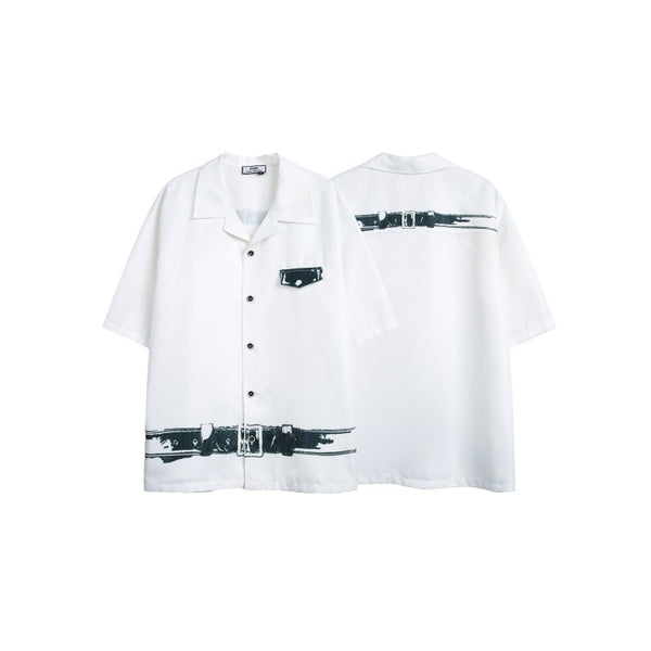 Men's and women's loose short sleeved shirts