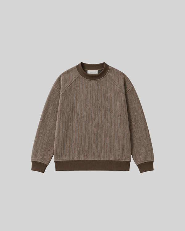 Dyeing Color-blocked Loose Long Sleeve Mock Neck Sweatshirt Men