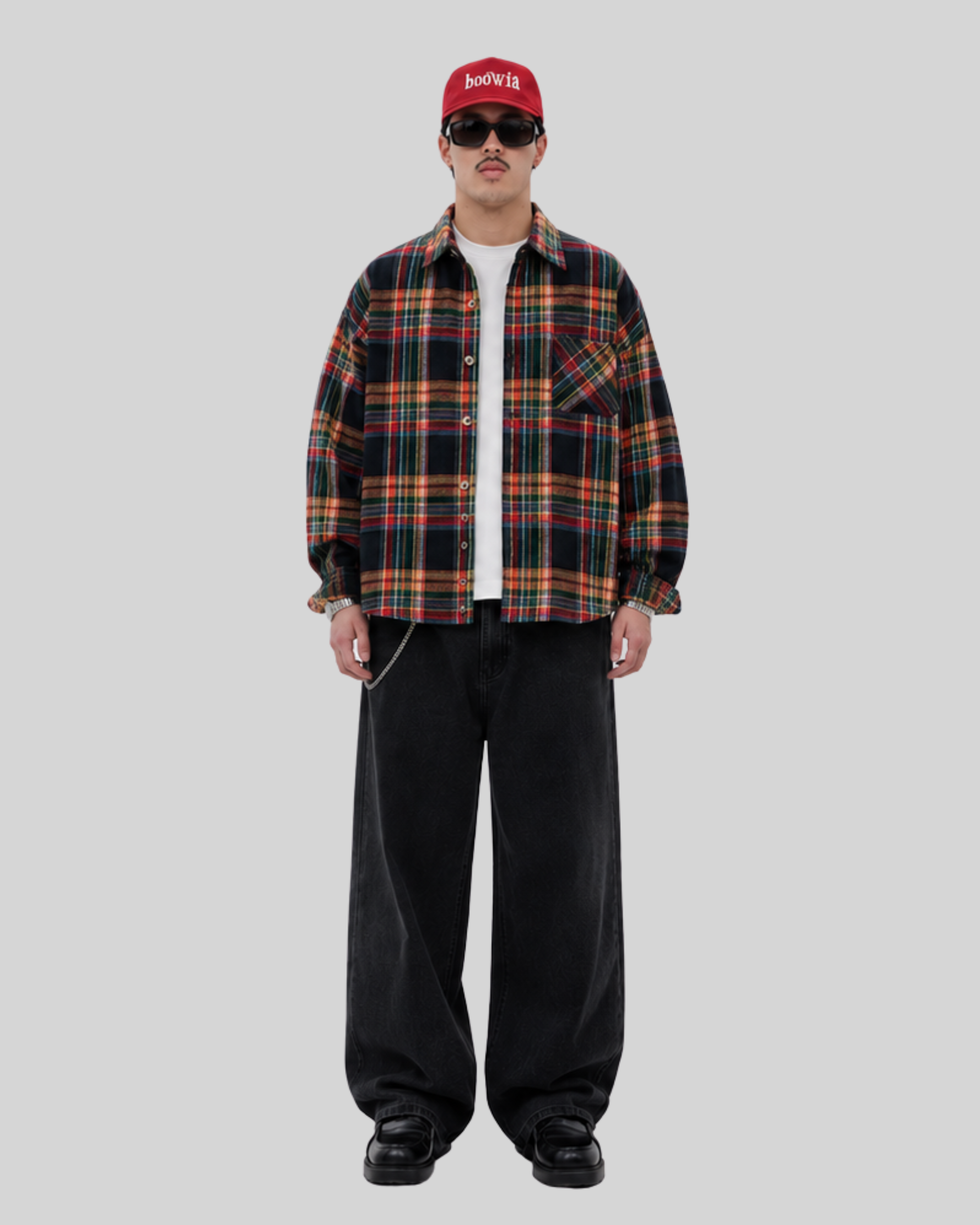 Black and Yellow Plaid Overshirt