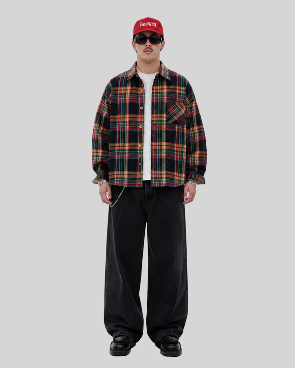 Retro long sleeved shirt jacket for men in summer