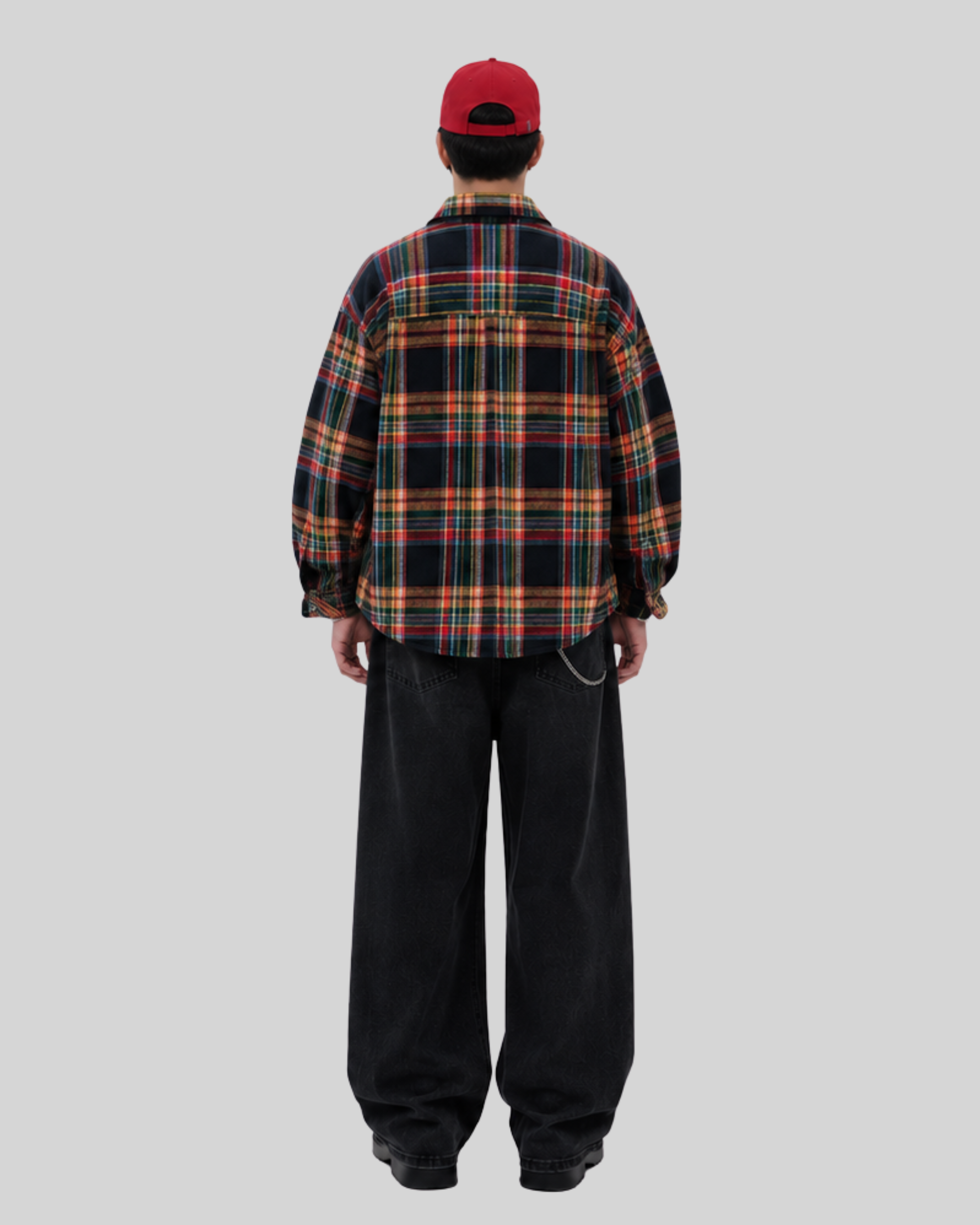 Black and Yellow Plaid Overshirt-5