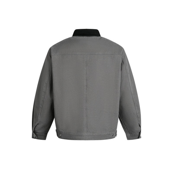 Washed Detroit Work Jacket Retro Heavyweight Canvas Outerwear Men