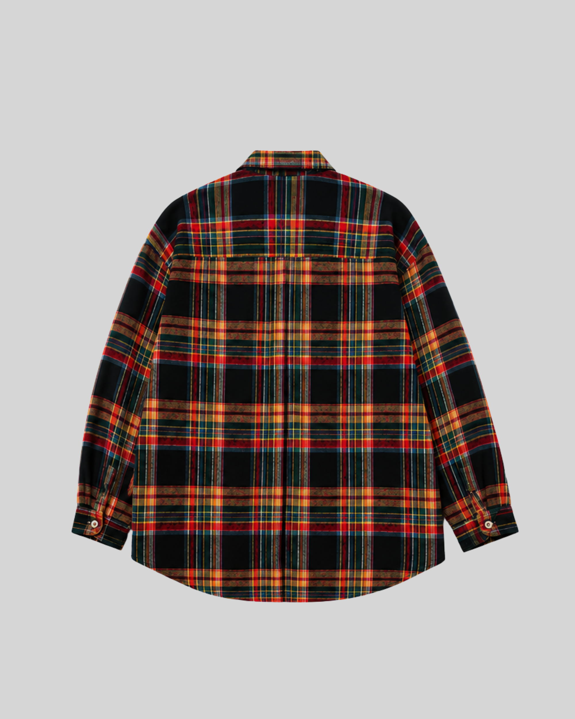 Black and Yellow Plaid Overshirt-3