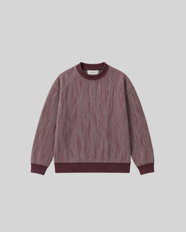 Dyeing Color-blocked Loose Long Sleeve Mock Neck Sweatshirt Men