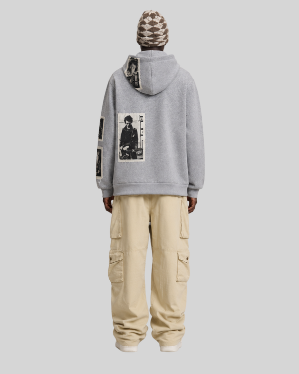 Zipper sweatshirt for men with adhesive tape
