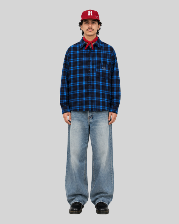Casual Long Sleeve Plaid Shirt for Men and Women