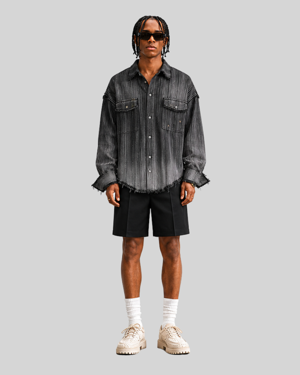Advanced striped shirt for men in autumn and winter