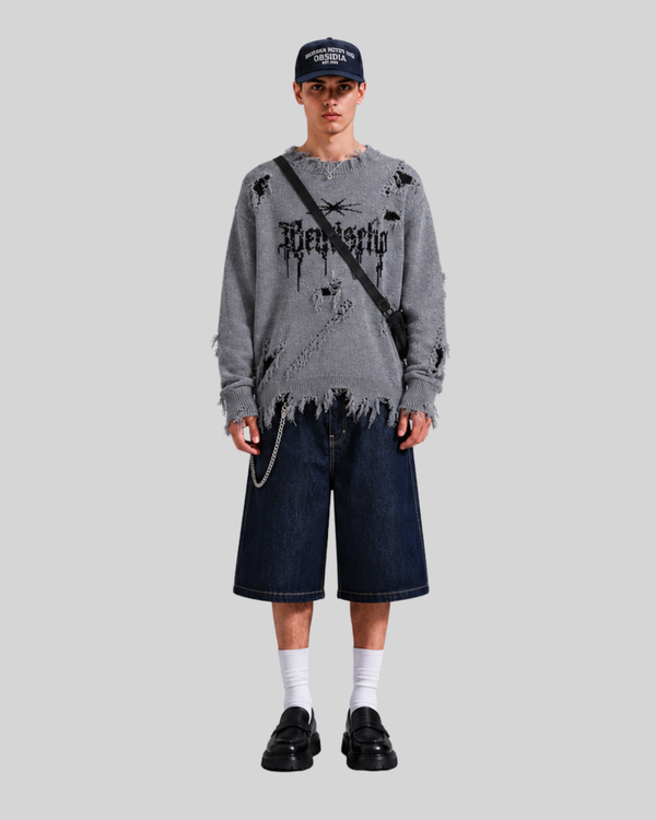 Tassel sweater thick knit sweater for men