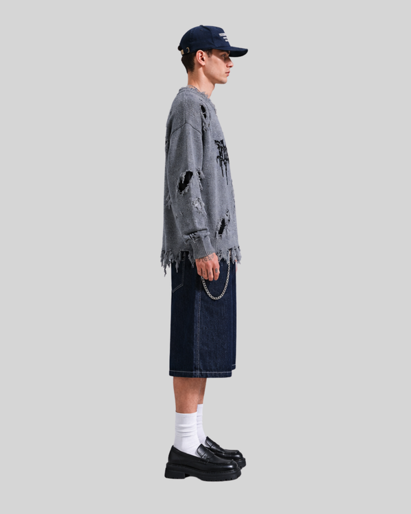 Tassel sweater thick knit sweater for men