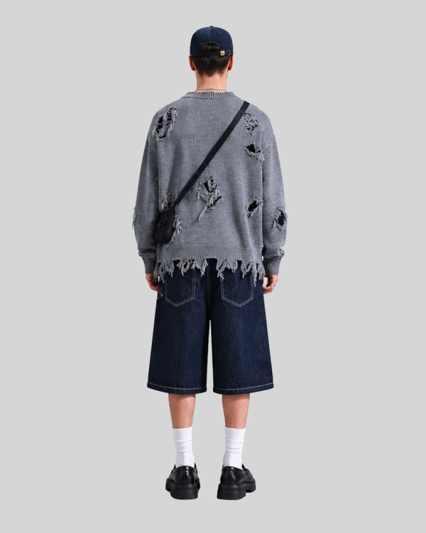 Tassel sweater thick knit sweater for men