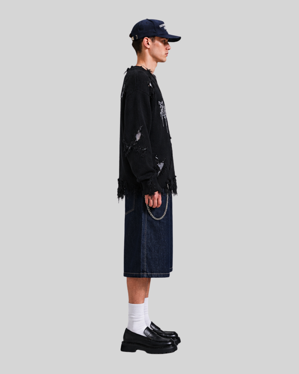 Tassel sweater thick knit sweater for men