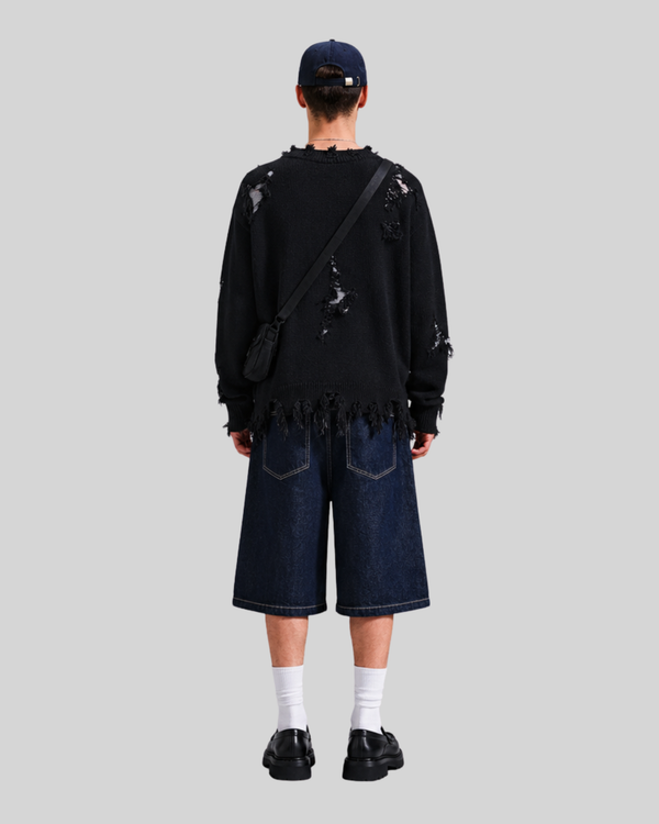 Tassel sweater thick knit sweater for men
